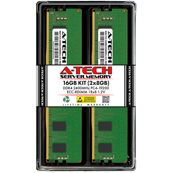 16GB Kit (2 x 8GB) 1Rx8 DDR4-2400 PC4-19200R RDIMM ECC Registered 1.2V 288-Pin Server Memory RAM