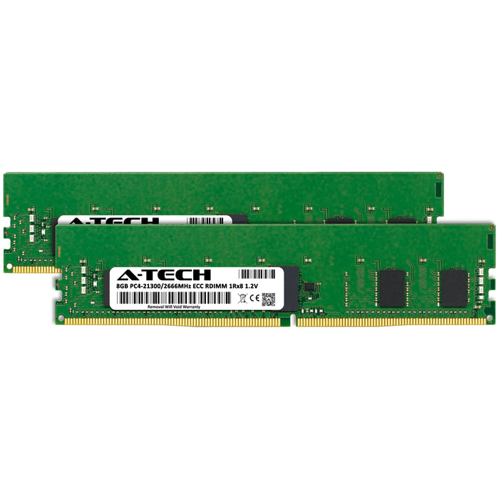 16GB Kit (2 x 8GB) 1Rx8 DDR4-2666 PC4-21300R RDIMM ECC Registered 1.2V 288-Pin Server Memory RAM