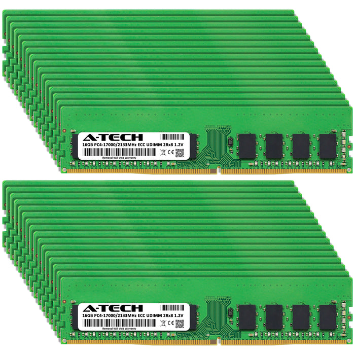 512GB Kit (32 x 16GB) 2Rx8 DDR4-2133 PC4-17000E UDIMM ECC Unbuffered 1.2V 288-Pin Server Memory RAM