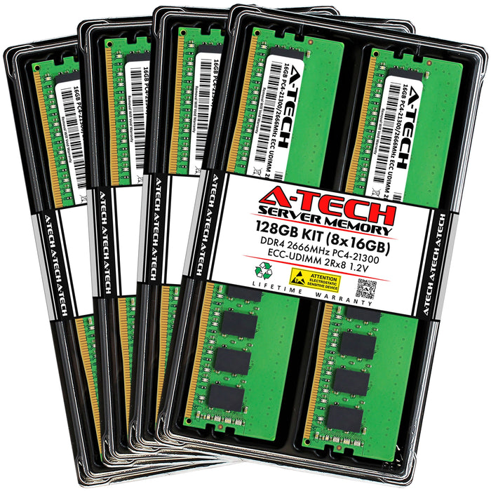 ASUS PRIME X399-A Memory RAM | 128GB Kit (8x16GB) 2Rx8 DDR4 2666MHz (PC4-21300) ECC UDIMM