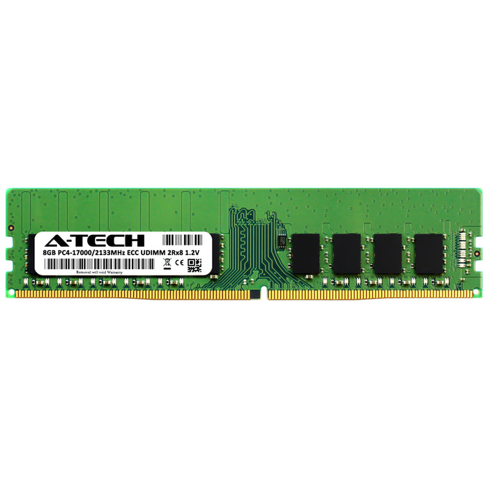 8GB 2Rx8 DDR4-2133 PC4-17000E UDIMM ECC Unbuffered 1.2V 288-Pin Server Memory RAM