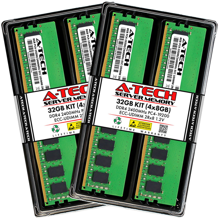 ASUS Rack Server RS200-E9-PS2-F Memory RAM | 32GB Kit (4x8GB) 2Rx8 DDR4 2400MHz (PC4-19200) ECC UDIMM