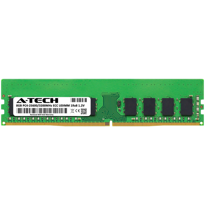 8GB 1Rx8 DDR4-3200 PC4-25600E UDIMM ECC Unbuffered 1.2V 288-Pin Server Memory RAM