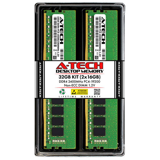 A-Tech 32GB Kit (2x16GB) DDR4 2400MHz (PC4-19200) DIMM Desktop PC Memory RAM
