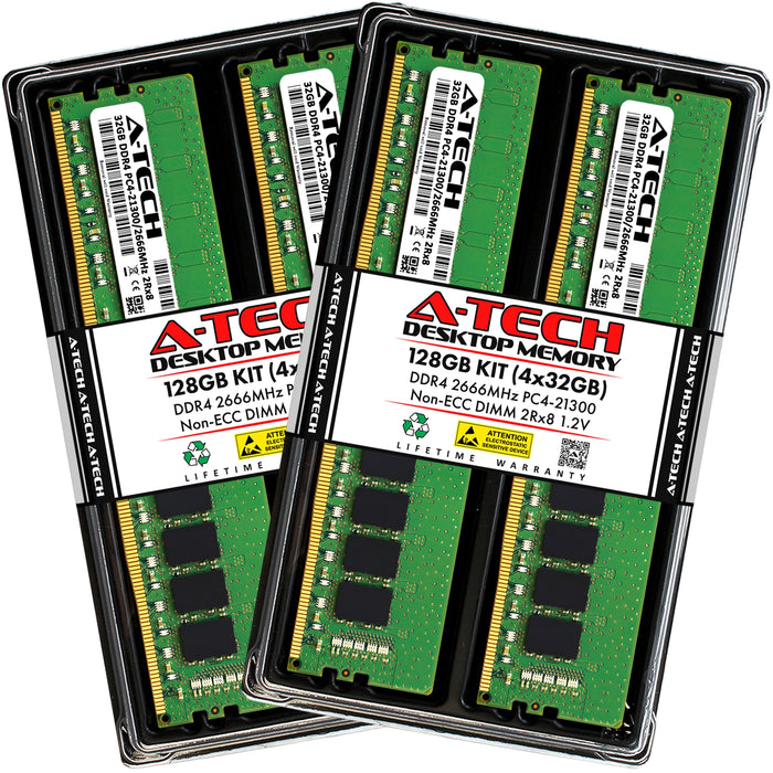 Lenovo ThinkCentre M70t Memory RAM | 128GB Kit (4x32GB)  DDR4 2666MHz (PC4-21300) Non-ECC DIMM