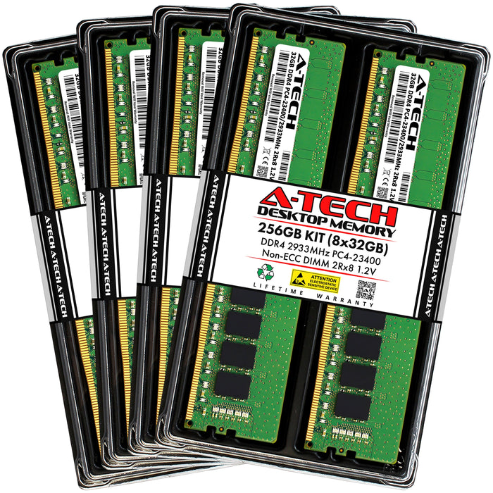 ASUS ROG Zenith EXTREME Alpha Memory RAM | 256GB Kit (8x32GB) 2Rx8 DDR4 2933MHz (PC4-23400) Non-ECC DIMM