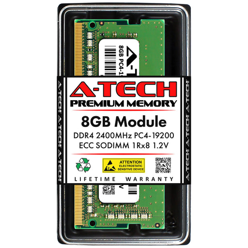 A-Tech 8GB (1x8GB) 1Rx8 PC4-19200 DDR4 2400MHz ECC SODIMM Single Rank Microserver RAM Memory Upgrade Module