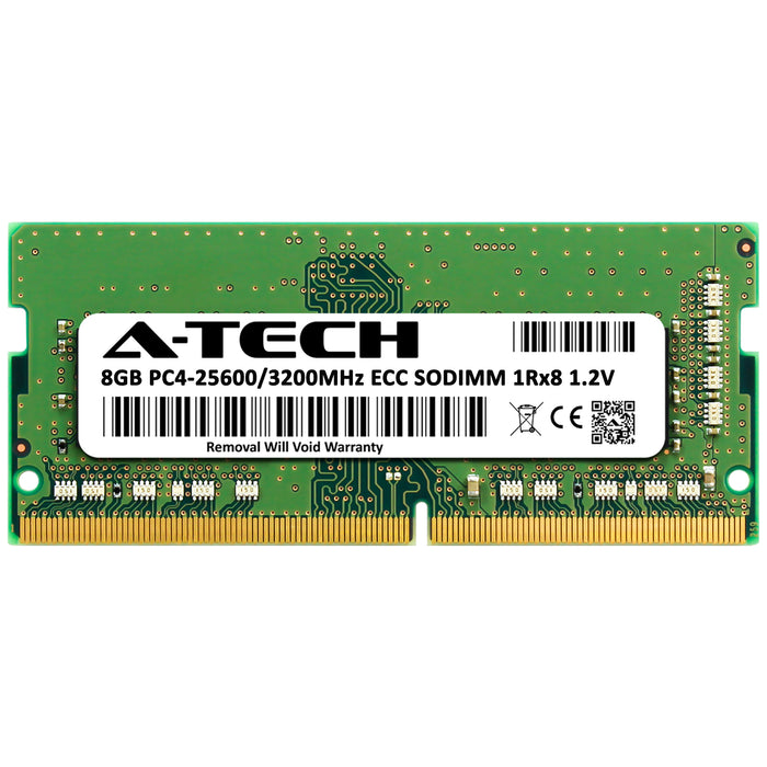 8GB 1Rx8 DDR4-3200 PC4-25600E ECC Unbuffered SODIMM 1.2V 260-Pin Server Memory RAM