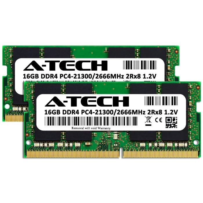 A-Tech 32GB (2 x 16GB) DDR4-2666 (PC4-21300) SODIMM Laptop Memory RAM A-Tech 32GB (2 x 16GB) DDR4-2666 (PC4-21300) SODIMM Laptop Memory RAM