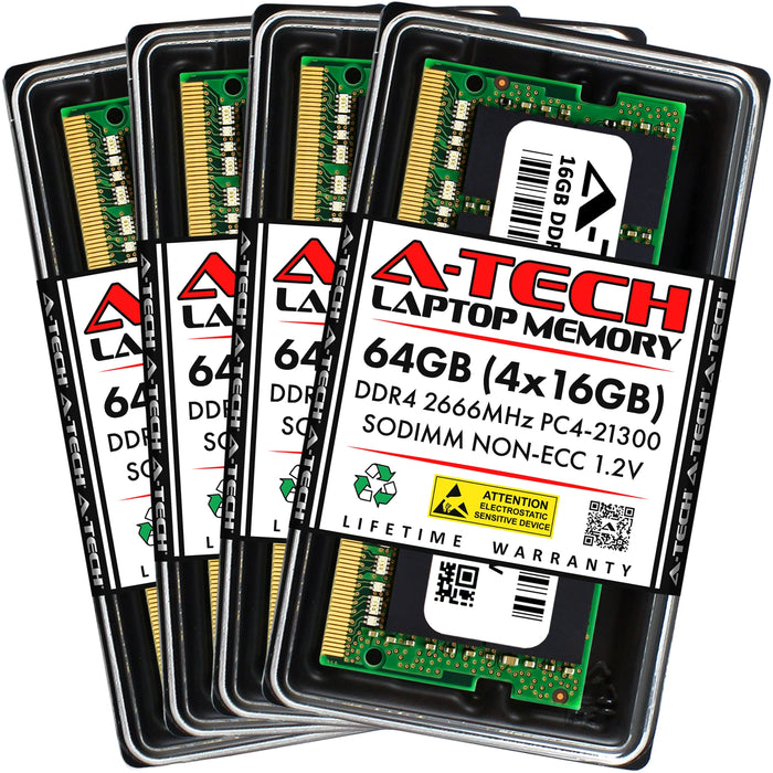Dell Precision M3520 Memory RAM | 64GB Kit (4x16GB)  DDR4 2666MHz (PC4-21300) SODIMM