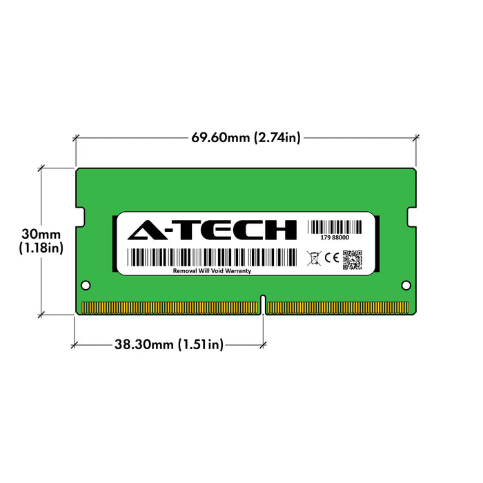 854916-001 - HP Equivalent RAM 8GB 1Rx8 PC4-19200 SODIMM DDR4 2400MHz Non-ECC Unbuffered Laptop Memory Module