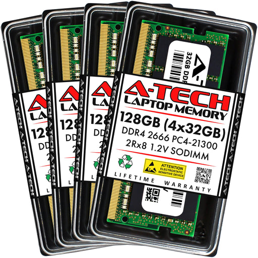 Dell Alienware Area-51m Memory RAM | 128GB Kit (4x32GB) 2Rx8 DDR4 2666MHz (PC4-21300) SODIMM