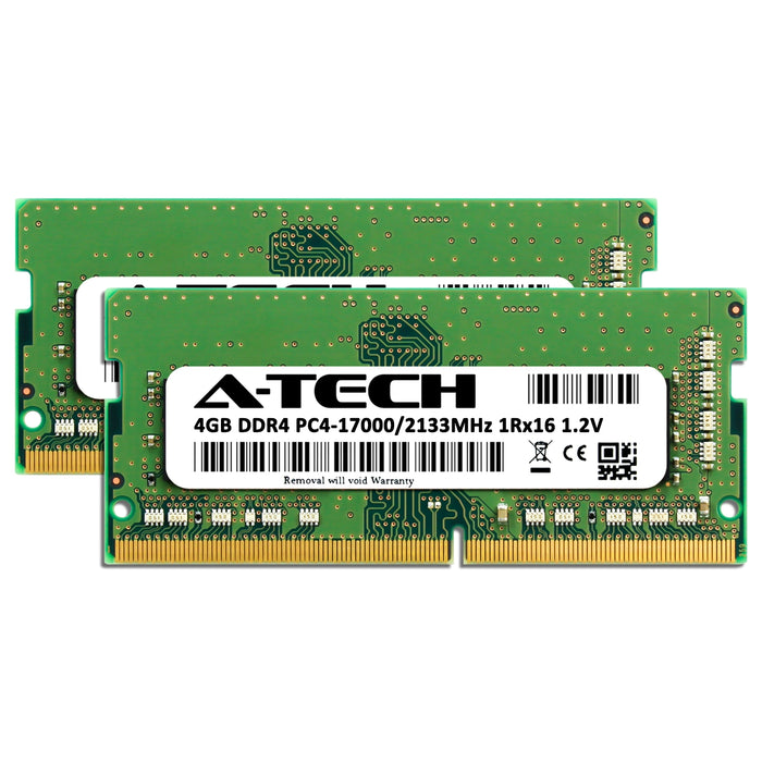 8GB Kit (2 x 4GB) DDR4-2133 (PC4-17000) SODIMM SR x16 Laptop Memory RAM