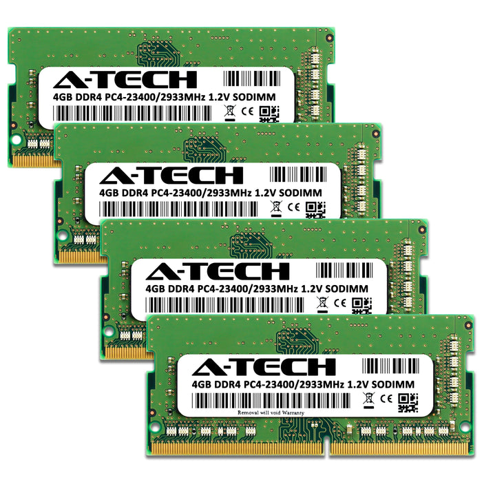 A-Tech 16GB Kit (4x4GB) DDR4 2933MHz (PC4-23400) SODIMM Laptop Memory RAM