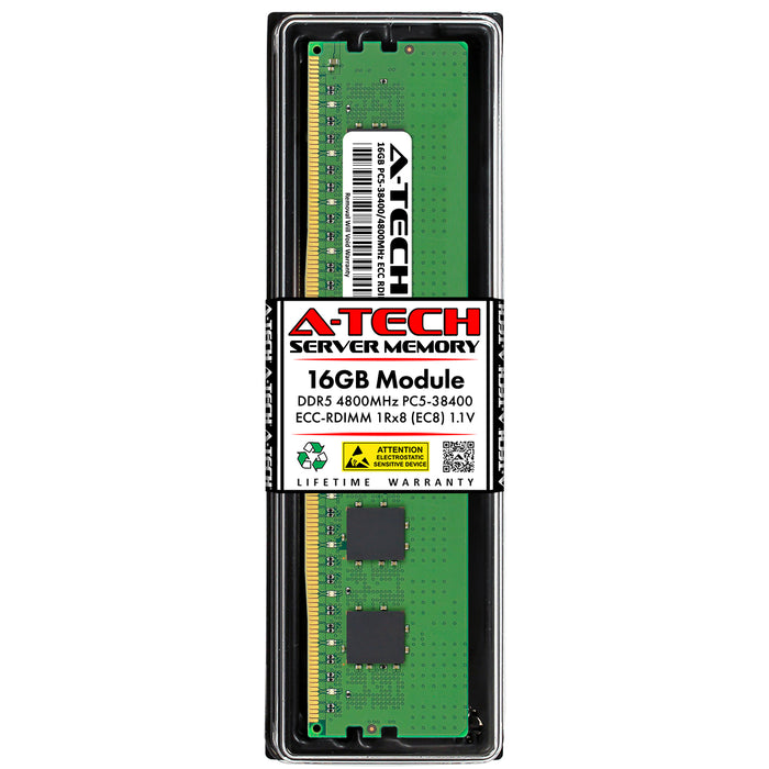 16GB 1Rx8 (EC8) DDR5-4800 PC5-38400R RDIMM ECC Registered 1.1V 288-Pin Server Memory RAM