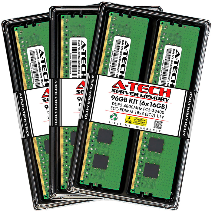 Lenovo ThinkSystem SR645 V3 Memory RAM | 96GB Kit (6x16GB) 1Rx8 DDR5 4800MHz (PC5-38400) EC8 RDIMM