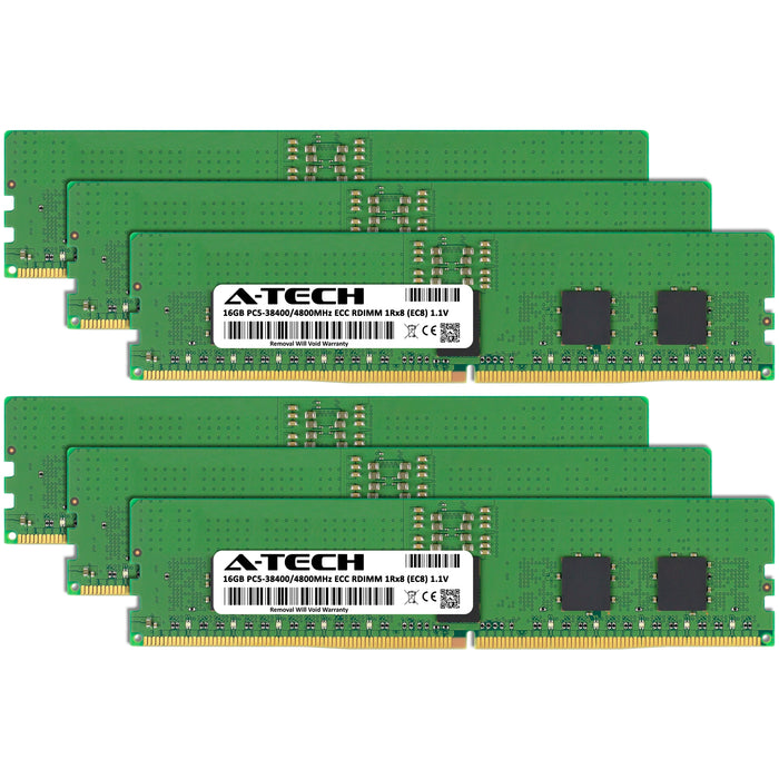 ASRock Rack GENOAD24QM3-2L2T/BCM Memory RAM | 96GB Kit (6x16GB) 1Rx8 DDR5 4800MHz (PC5-38400) EC8 RDIMM