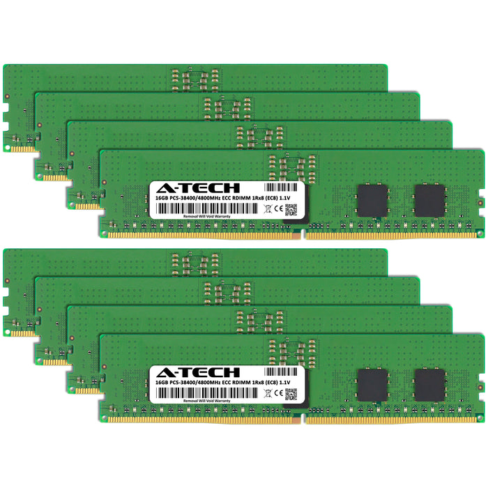 128GB Kit (8 x 16GB) 1Rx8 (EC8) DDR5-4800 PC5-38400R RDIMM ECC Registered 1rx8 Kit 1.1V 288-Pin Server Memory RAM