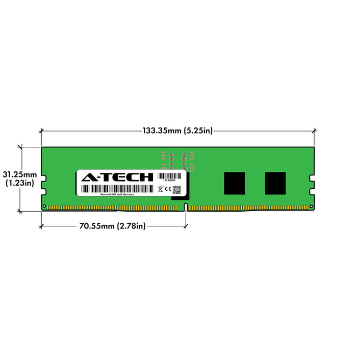 A-Tech 32GB (2x 16GB) 1Rx8 PC5-51200 DDR5 6400 MHz EC8 RDIMM Single Rank 288-Pin Server RAM Memory Upgrade Kit