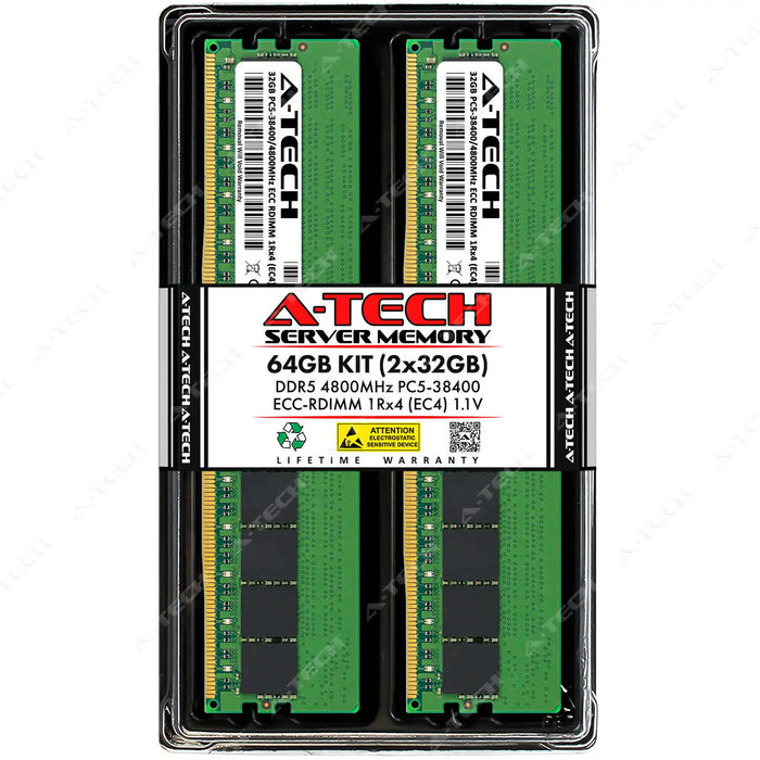 Lenovo ThinkSystem SR650 V3 Memory RAM | 64GB Kit (2x32GB) 1Rx4 DDR5 4800MHz (PC5-38400) EC4 RDIMM