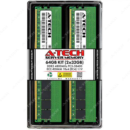 Lenovo ThinkSystem WR5220 G3 Memory RAM | 64GB Kit (2x32GB) 1Rx4 DDR5 4800MHz (PC5-38400) EC4 RDIMM