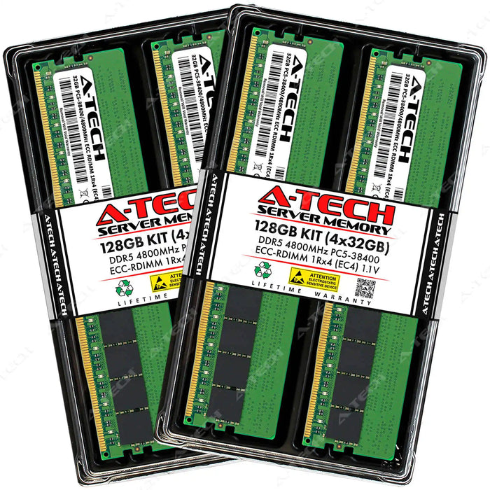 Lenovo ThinkSystem SR655 V3 Memory RAM | 128GB Kit (4x32GB) 1Rx4 DDR5 4800MHz (PC5-38400) EC4 RDIMM
