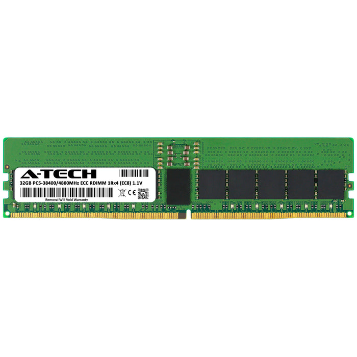 32GB 1Rx4 (EC8) DDR5-4800 PC5-38400R RDIMM ECC Registered 1.1V 288-Pin Server Memory RAM
