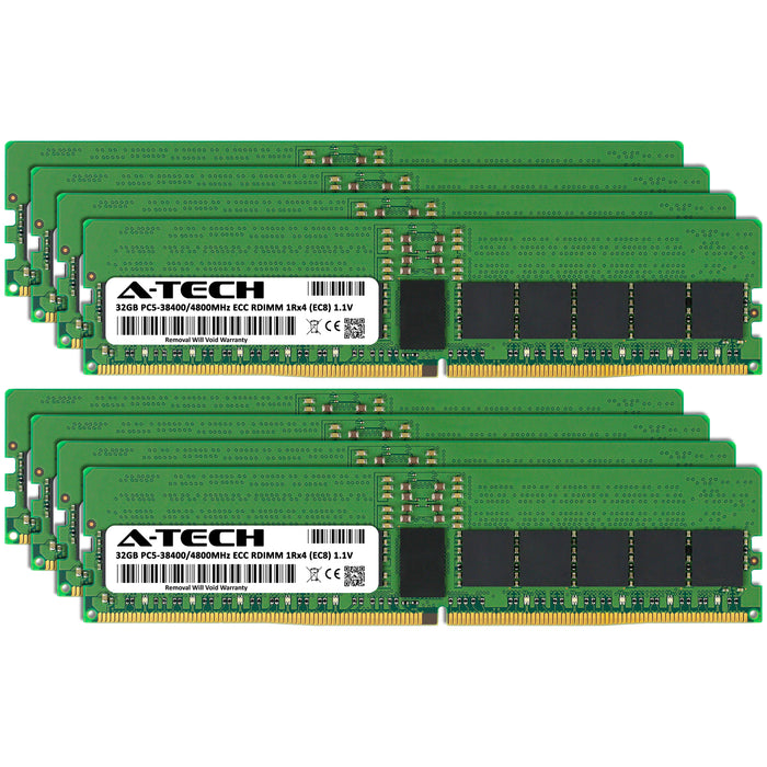 256GB Kit (8 x 32GB) 1Rx4 (EC8) DDR5-4800 PC5-38400R RDIMM ECC Registered 1rx4 Kit (EC8) 1Rx4 (EC8) 1.1V 288-Pin Server Memory RAM