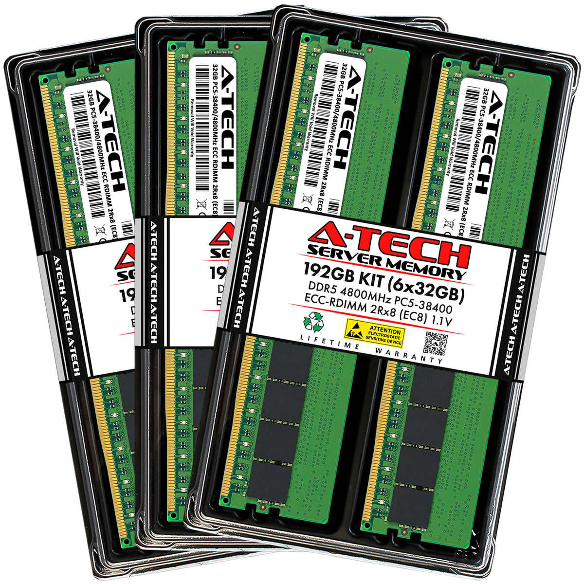ASRock Rack GENOAD24QM3-2L2T/BCM Memory RAM | 192GB Kit (6x32GB) 2Rx8
