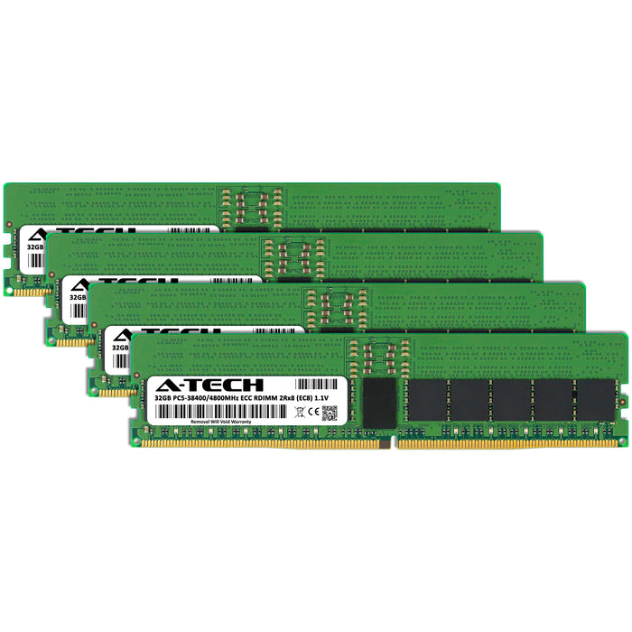 128GB Kit (4 x 32GB) 2Rx8 (EC8) DDR5-4800 PC5-38400R RDIMM ECC Registered 1.1V 288-Pin Server Memory RAM