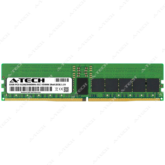 A-Tech 32GB 2Rx8 PC5-51200 DDR5 6400 MHz EC8 RDIMM Dual Rank 288-Pin Server RAM Memory Upgrade Module