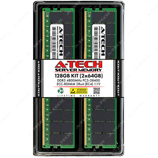 Supermicro SuperServer 822GA-NBRT Memory RAM | 128GB Kit (2x64GB) 2Rx4 DDR5 4800MHz (PC5-38400) EC4 RDIMM