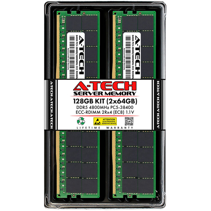 Supermicro SUPER H13SVW-NT Memory RAM | 128GB Kit (2x64GB) 2Rx4 DDR5 4800MHz (PC5-38400) EC8 RDIMM