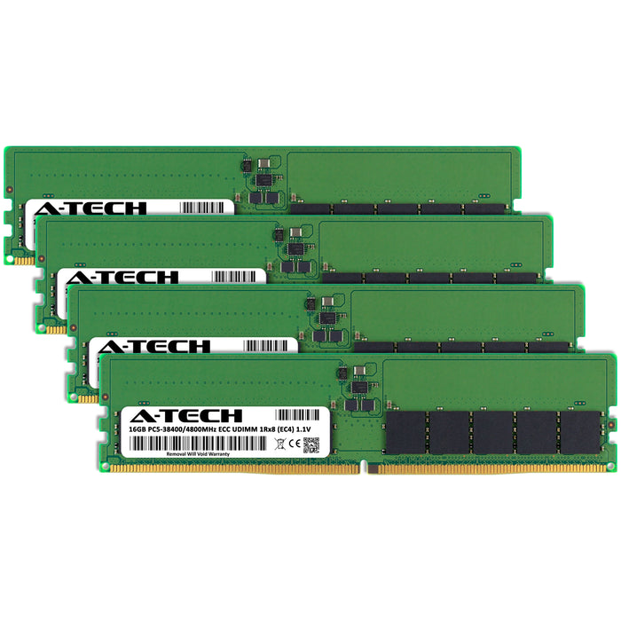 ASRock Rack AM5D4ID-2L+/BCM Memory RAM | 64GB Kit (4x16GB) 1Rx8 DDR5 4800MHz (PC5-38400) EC4 ECC UDIMM