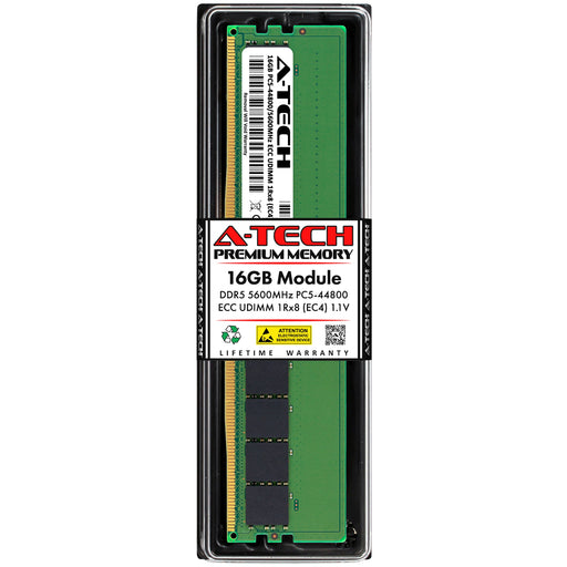 A-Tech 16GB (1x16GB) 1Rx8 PC5-44800 DDR5 5600MHz ECC UDIMM Unbuffered DIMM Single Rank Server RAM Memory Upgrade Module