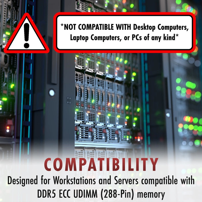 MTC20C2085S1EC48BA1 - Micron RAM 32GB 2Rx8 PC5-38400 ECC UDIMM DDR5 4800MHz ECC Unbuffered Server Memory Module