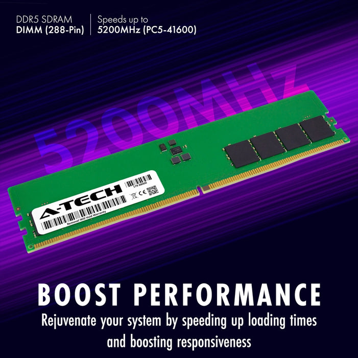 Supermicro A+ Server 2015A-TR Memory RAM | 32GB Kit (2x16GB) 1Rx8 DDR5 5200MHz (PC5-41600) Non-ECC DIMM