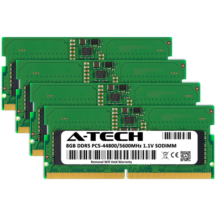 A-Tech 32GB Kit (4x8GB) DDR5 5600MHz (PC5-44800) SODIMM Laptop Memory RAM