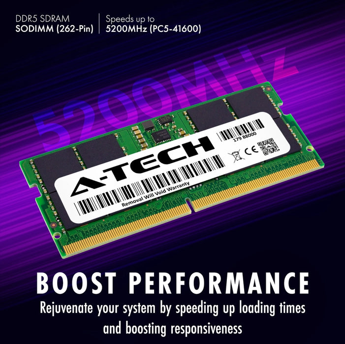 Kingston KVR52S42BD8K2-64 Equivalent 32GB PC5-41600 SODIMM Memory RAM