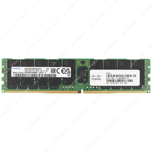 15-106253-01 - Cisco RAM 128GB 4Drx4 PC4-23400 LRDIMM DDR4 2933MHz ECC Load Reduced Server Memory Module