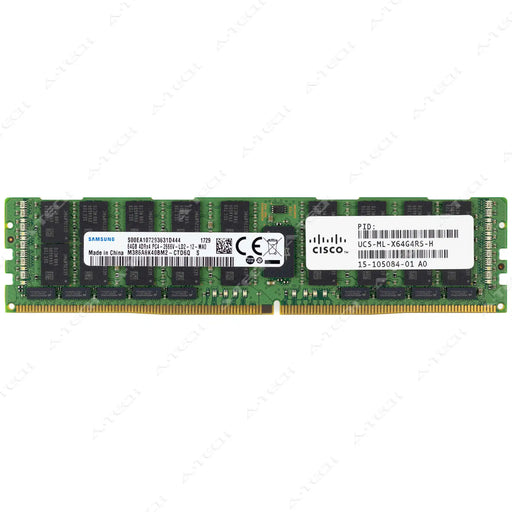 15-105084-01 - Cisco RAM 64GB 4Drx4 PC4-21300 LRDIMM DDR4 2666MHz ECC Load Reduced Server Memory Module