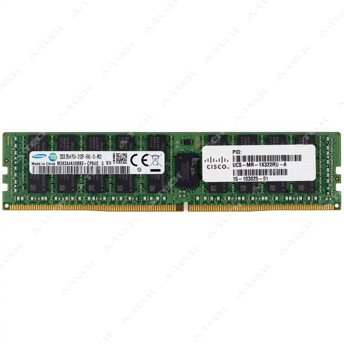 UCS-MR-1X322RU-A - Cisco RAM 32GB 2Rx4 PC4-17000 RDIMM DDR4 2133MHz ECC Registered Server Memory Module