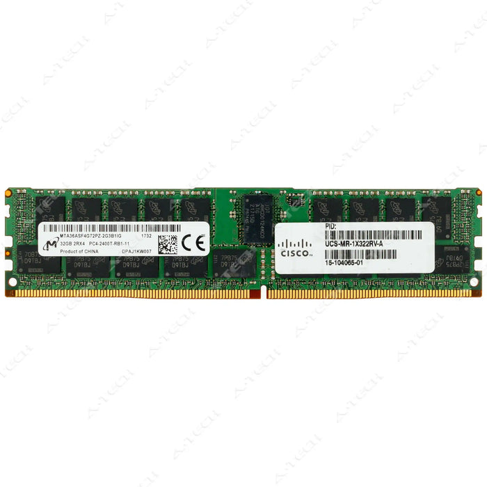 UCS-MR-1X322RV-A - Cisco RAM 32GB 2Rx4 PC4-19200 RDIMM DDR4 2400MHz ECC Registered Server Memory Module