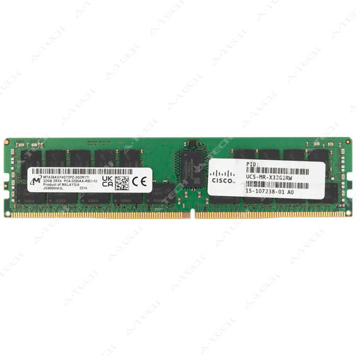 UCS-MR-X32G2RW - Cisco RAM 32GB 2Rx4 PC4-25600 RDIMM DDR4 3200MHz ECC Registered Server Memory Module