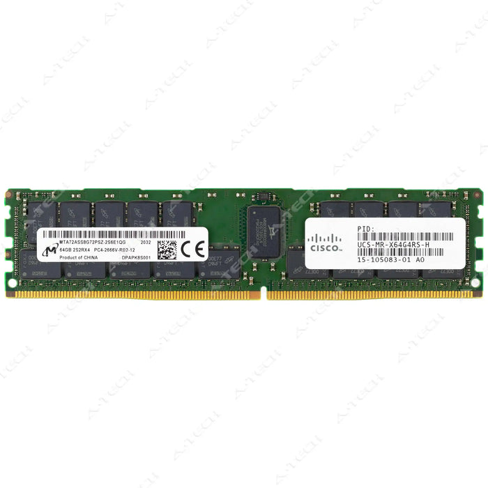 15-105083-01 - Cisco RAM 64GB 2S2rx4 PC4-21300 RDIMM DDR4 2666MHz ECC Registered Server Memory Module