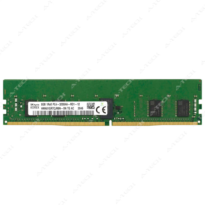 HMA81GR7CJR8N-XN - Hynix RAM 8GB 1Rx8 PC4-25600 RDIMM DDR4 3200MHz ECC Registered Server Memory Module