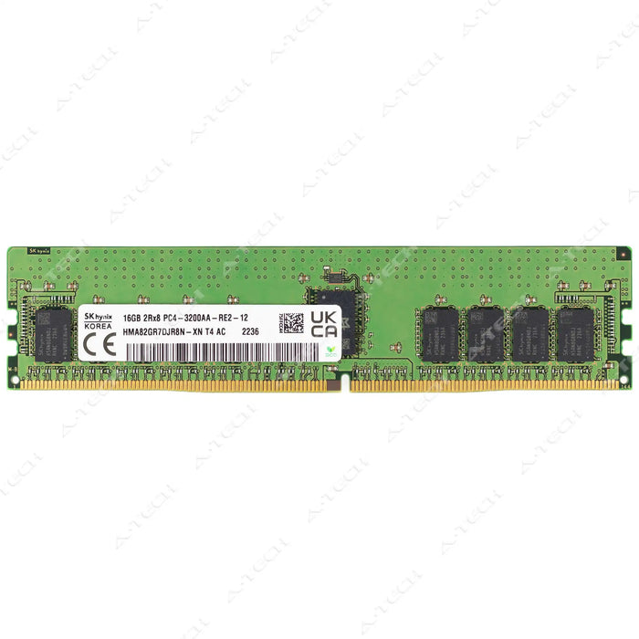 HMA82GR7DJR8N-XN - Hynix RAM 16GB 2Rx8 PC4-25600 RDIMM DDR4 3200MHz ECC Registered Server Memory Module