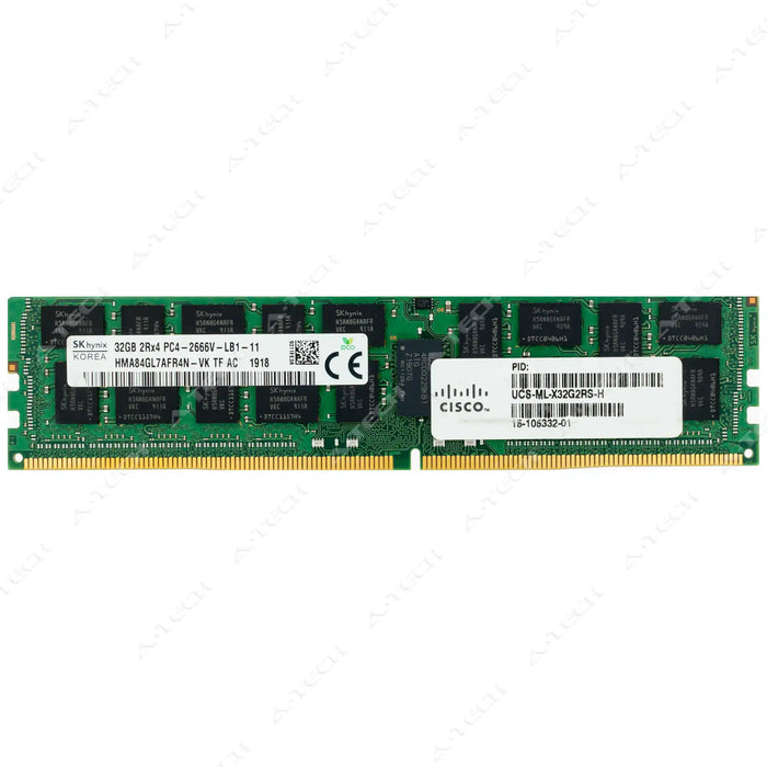 HMA84GL7AFR4N-VK - Hynix RAM 32GB 2Rx4 PC4-21300 LRDIMM DDR4 2666MHz ECC Load Reduced Server Memory Module