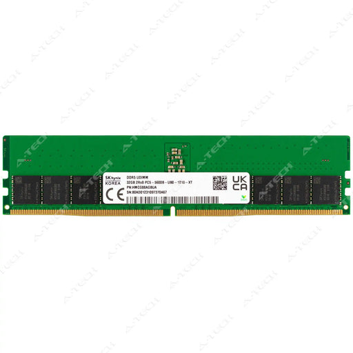 HMCG88AGBUA - Hynix RAM 32GB 2Rx8 PC5-44800 DIMM DDR5 5600MHz Non-ECC Unbuffered Desktop Memory Module
