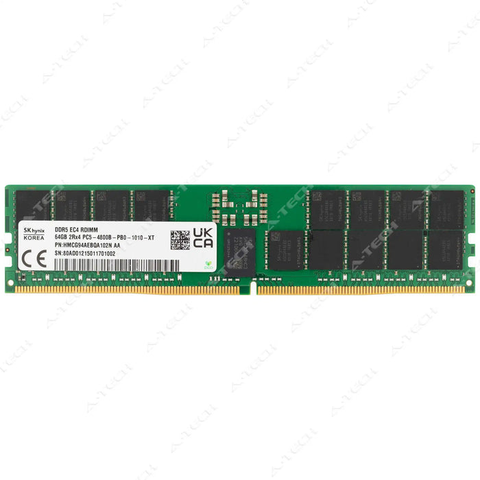 HMCG94AEBQA102N - Hynix RAM 64GB 2Rx4 PC5-38400 RDIMM DDR5 4800MHz ECC Registered Server Memory Module